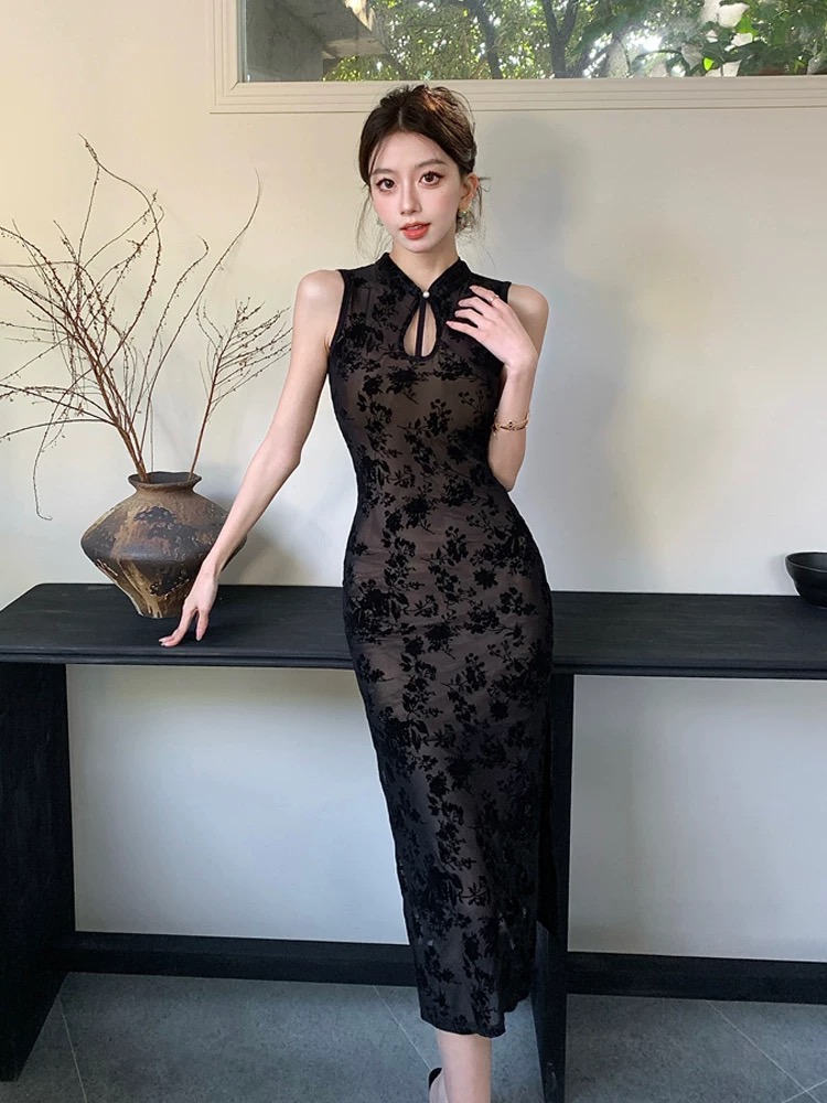 Taking flights qipao dress Q198 images